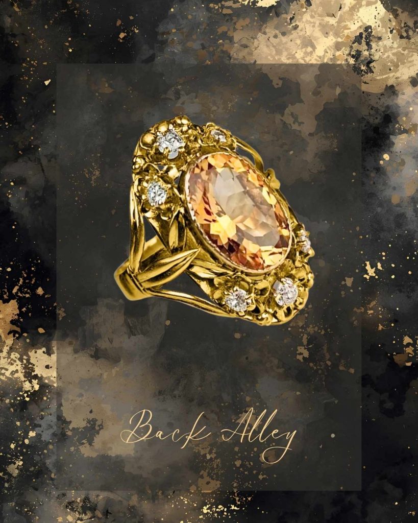 Simulated Yellow Topaz and White Zirconia
