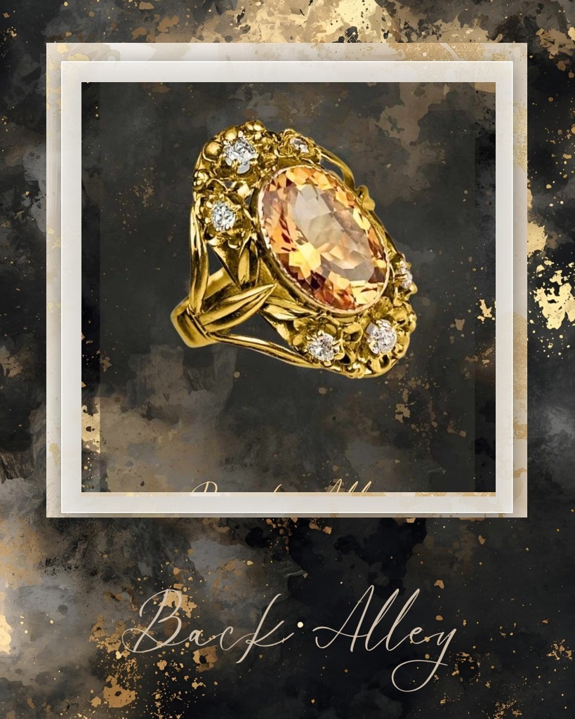 Simulated Yellow Topaz and White Zirconia