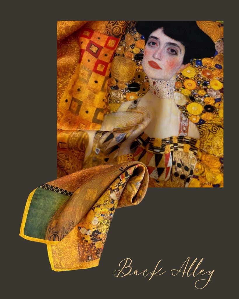 Klimt Art Print Vintage Style Scarf