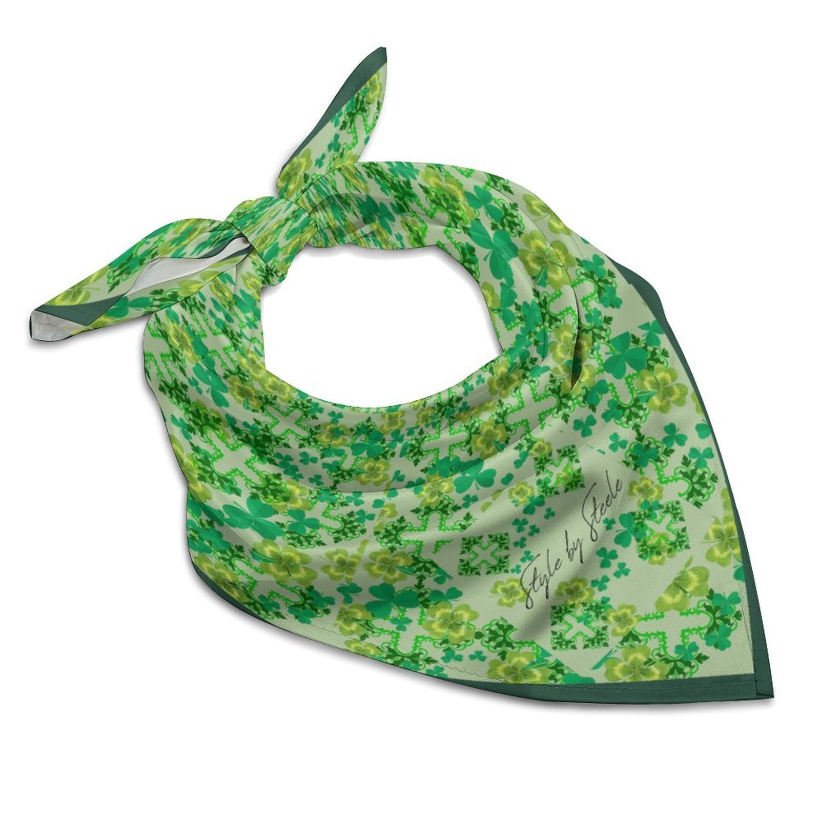 Clover and Celtic Crosses Square Scarf - Irish Heritage | Back Alley